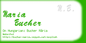 maria bucher business card